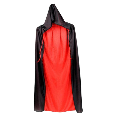 Halloween Long Cloak Death Cape – Double-Sided Witch Costume Hood for Adults & Unisex Cosplay