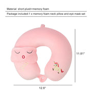 Dinosaur & Unicorn U-Shaped Neck Pillow – Ultra Soft, Comfortable Travel Cushion for Kids & Adults