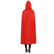 Halloween Long Cloak Death Cape – Double-Sided Witch Costume Hood for Adults & Unisex Cosplay