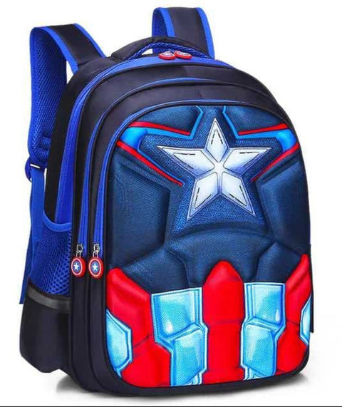 3D Captain America Backpack - 16 Inches