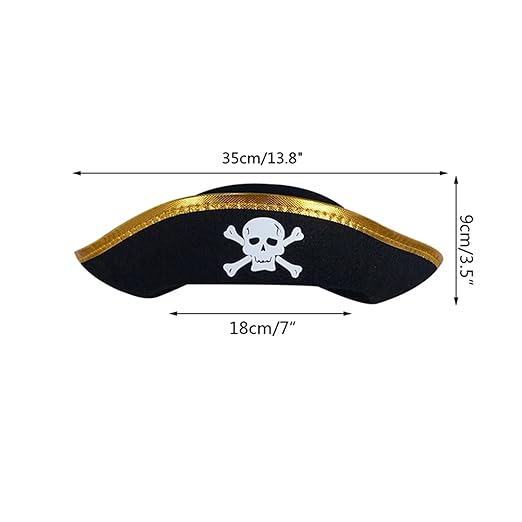 Halloween Caribbean Pirate Hat With Skull Print - The Write Stuff