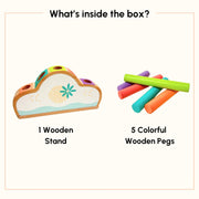 Curious Cub Pop Up Pegs | Montessori Wooden Pop-Up Peg Toy (12 Months +)