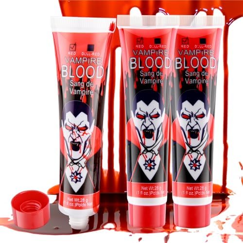 Halloween Vampire Blood – Fake Blood Tube for Halloween Makeup, Scary Cosplay & Theatrical Use - The Write Stuff