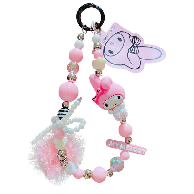 Kuromi Melody bead pendant keychain