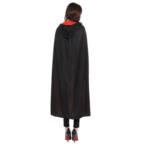 Halloween Long Cloak Death Cape – Double-Sided Witch Costume Hood for Adults & Unisex Cosplay