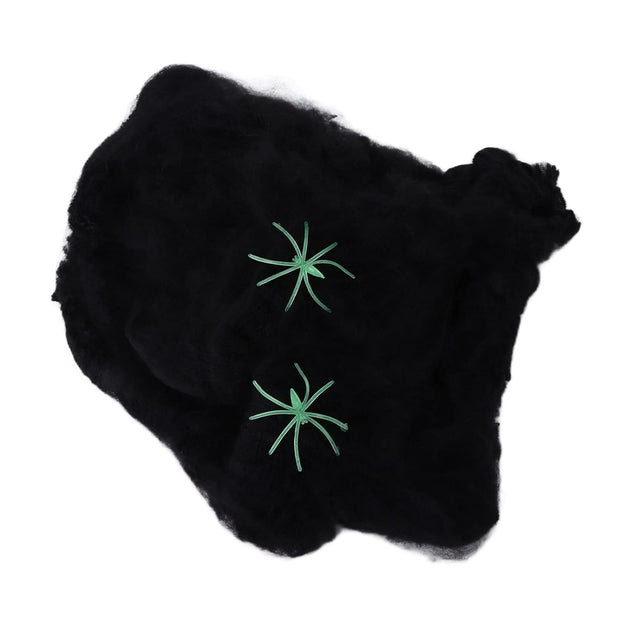 Halloween Decor Stretchable Spider Black Web - The Write Stuff