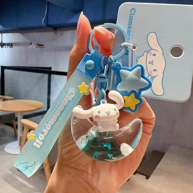 Sanrio Moon water Glitter keychain