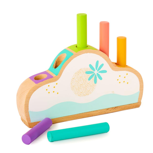 Curious Cub Pop Up Pegs | Montessori Wooden Pop-Up Peg Toy (12 Months +)