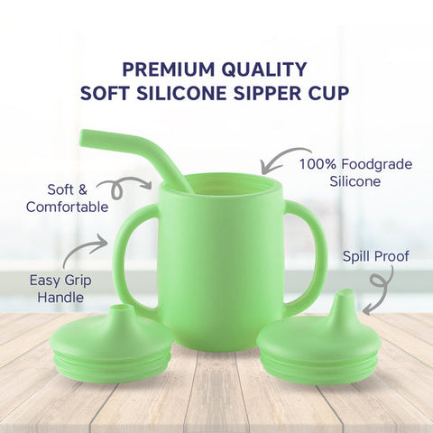 Hopop - 3 in 1 Sipper Cup with Spout & Straw -210 ml