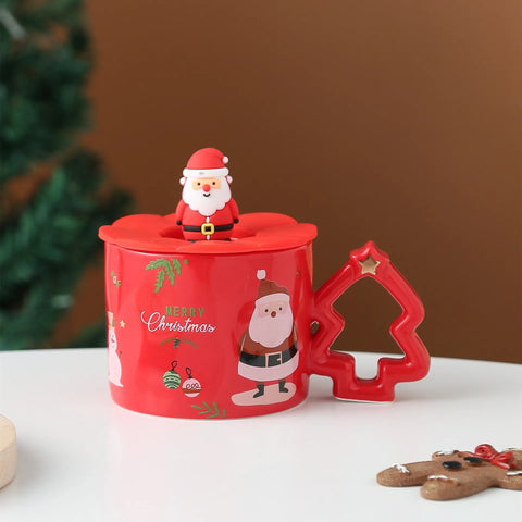 Christmas Mug With Tree Handle