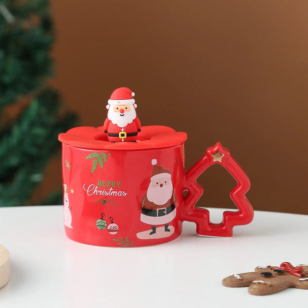 Christmas Mug With Tree Handle