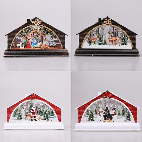 Christmas Decorative Hut Showpiece With LED Light