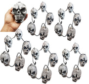 Halloween Skull Garland Decoration – Scary Hanging 11 Skull Heads String for Haunted House - The Write Stuff