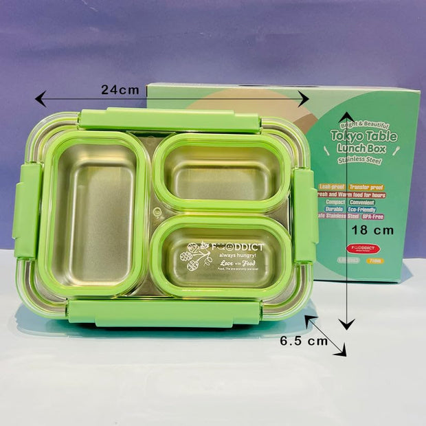 Tokyo Table SS Lunch Box with 3 compartment - 710ml