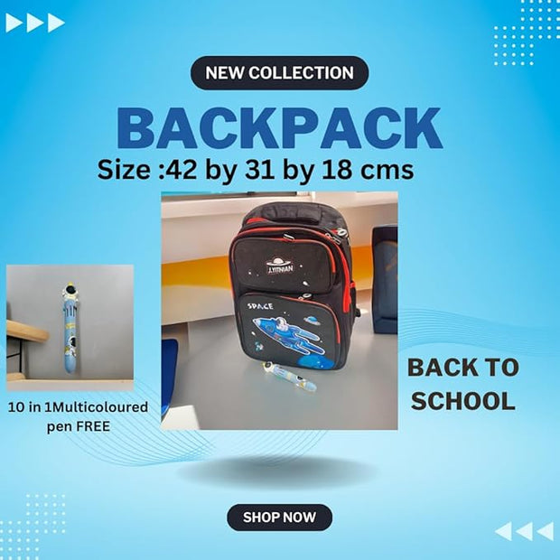 School Back Pack- Space Rocket - The Write Stuff