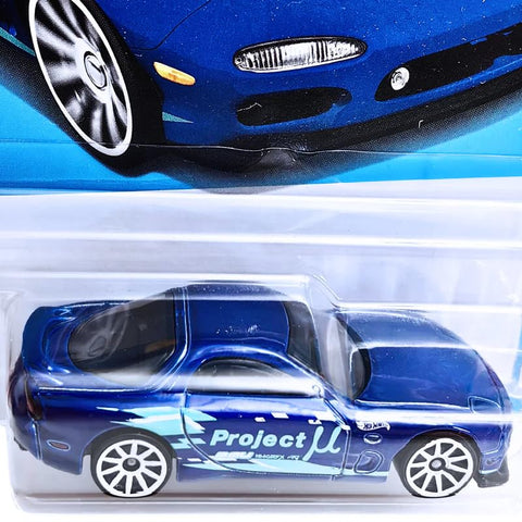 Hot Wheels ’95 Mazda RX-7 – 1:64 Scale Die-Cast Car (Blue) Ages 3 & Up by Small CLAP - The Write Stuff