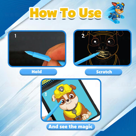 Scratch Pad For Kids - Paw Patrol and Peppa Pig - The Write Stuff