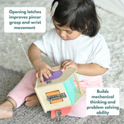 Curious Cub Latches & Locks Montessori Wooden Toy for Toddlers (21 Months+) - The Write Stuff