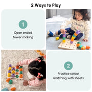 CURIOUS CUB- COLOR MATCHING PEG BOARD - 1.5 Years +