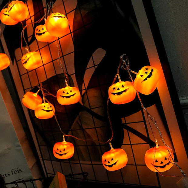 Halloween Pumpkin Led String Lights - The Write Stuff
