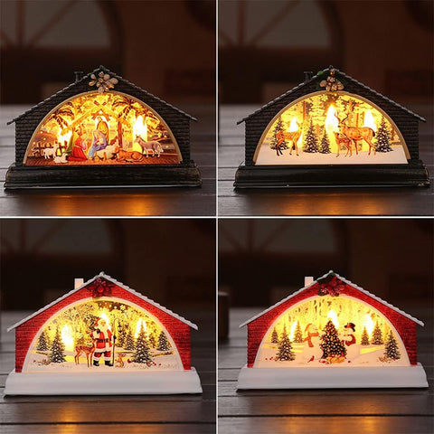 Christmas Decorative Hut Showpiece With LED Light