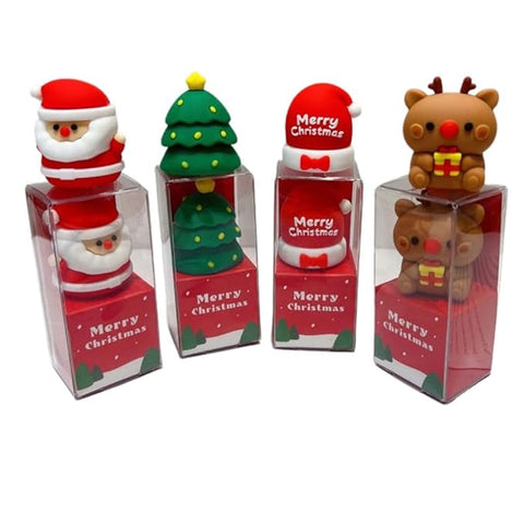 Christmas Theme Sharpener - Santa, Reindeer, Tree & Santa Hat - The Write Stuff