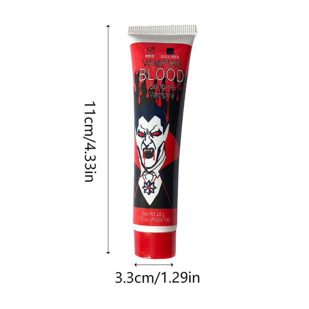 Halloween Vampire Blood – Fake Blood Tube for Halloween Makeup, Scary Cosplay & Theatrical Use - The Write Stuff