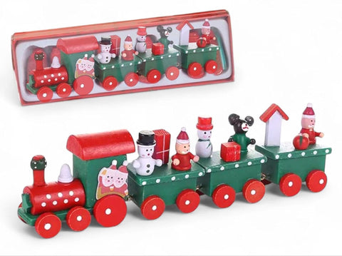 Xmas Wooden Mini Train - The Write Stuff