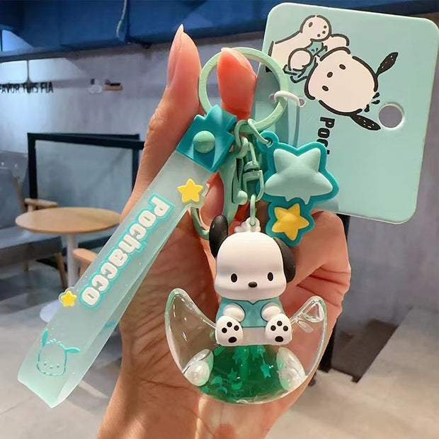 Sanrio Moon water Glitter keychain