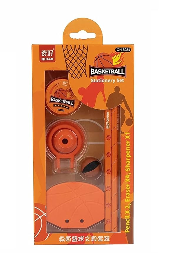 BASKETBALL ERASER & PENCIL SET