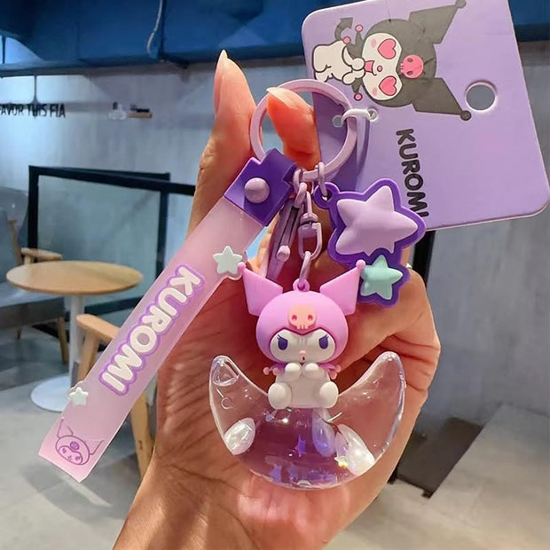 Sanrio Moon water Glitter keychain