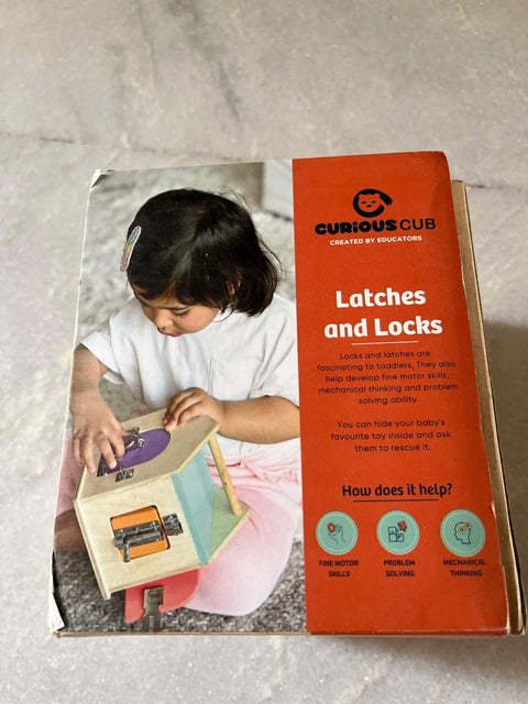 Curious Cub Latches & Locks Montessori Wooden Toy for Toddlers (21 Months+) - The Write Stuff