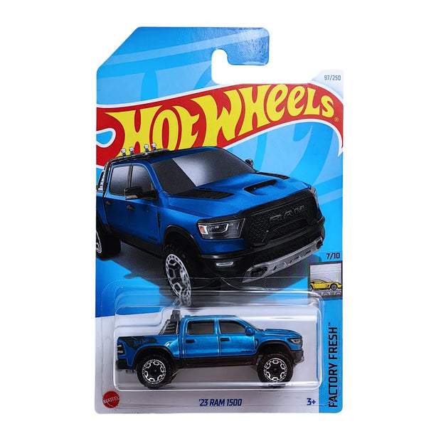 Hot Wheels 2024 ’23 Ram 1500 – Factory Fresh | 1:64 Scale Die-Cast Pickup Truck (Blue)