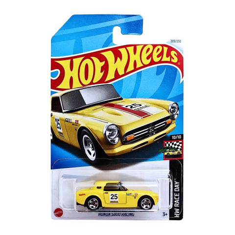 Hot Wheels Honda S800 Racing – HW Race Day (Yellow) 1:64 Scale Die-Cast Car for Ages 3 & Up - The Write Stuff