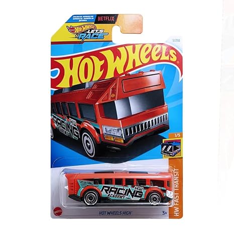 Hot Wheels Let’s Race Netflix High | HW First Transit (Red) | 1:64 Scale Die-Cast Vehicle | Ages 3+ - The Write Stuff