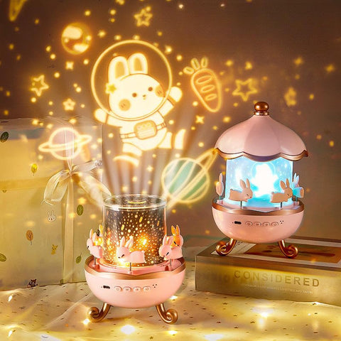 Bunny Carousel Night Light Projector - The Write Stuff