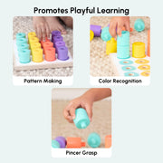 CURIOUS CUB- COLOR MATCHING PEG BOARD - 1.5 Years +