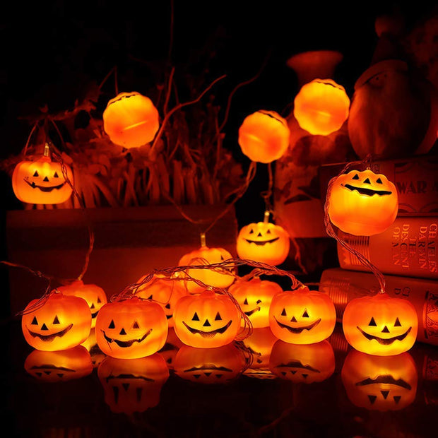 Halloween Pumpkin Led String Lights - The Write Stuff