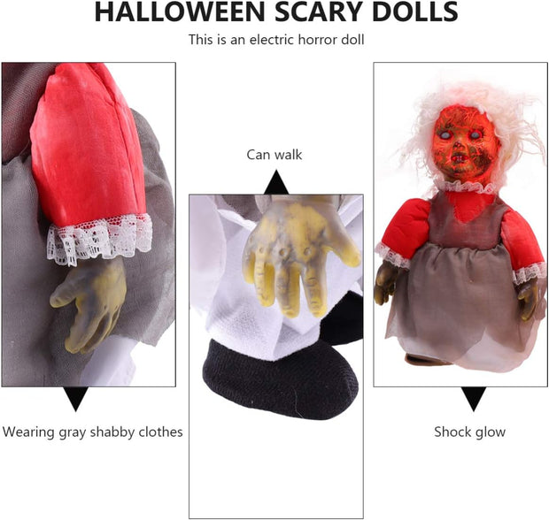 Halloween Haunted Walking Doll with Sound - The Write Stuff