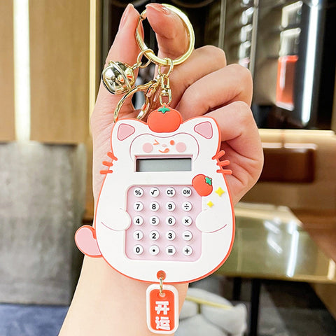 Keychain- Cat Shape Calculator With Maze Puzzle  Game