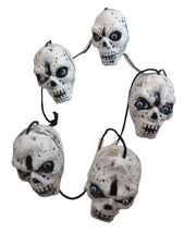 Halloween Skull Garland Decoration – Scary Hanging 11 Skull Heads String for Haunted House - The Write Stuff