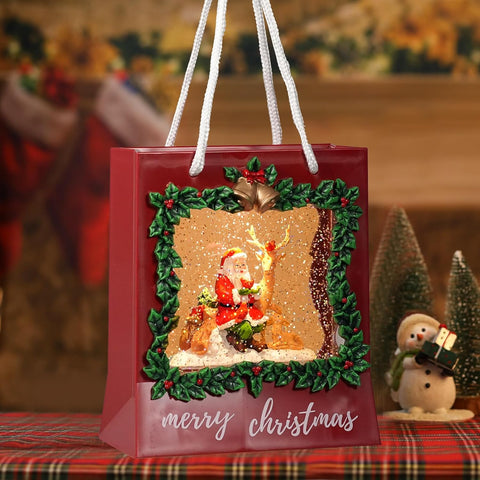 Christmas Red Carry Bag Showpiece With Music and Light