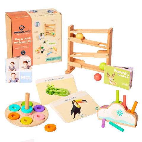 Set of 6 Montessori Learning Wooden Toys Box - The Write Stuff