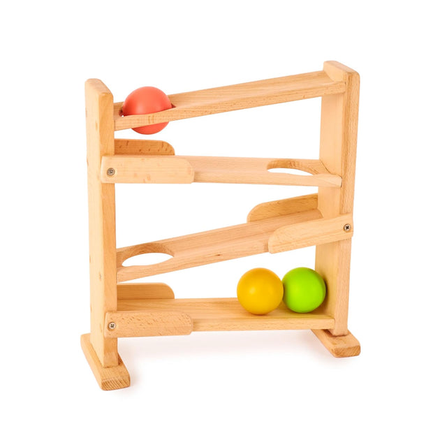 Curious Cub Montessori Ball Tracker | Wooden Rolling Ramp Toy for Babies (11 Months+)
