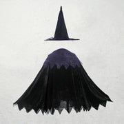 Halloween Little Witch Costume Dress for Kids with Hat – Spooky Halloween Party Outfit