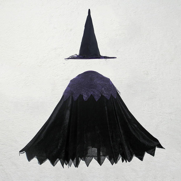 Halloween Little Witch Costume Dress for Kids with Hat – Spooky Halloween Party Outfit - The Write Stuff