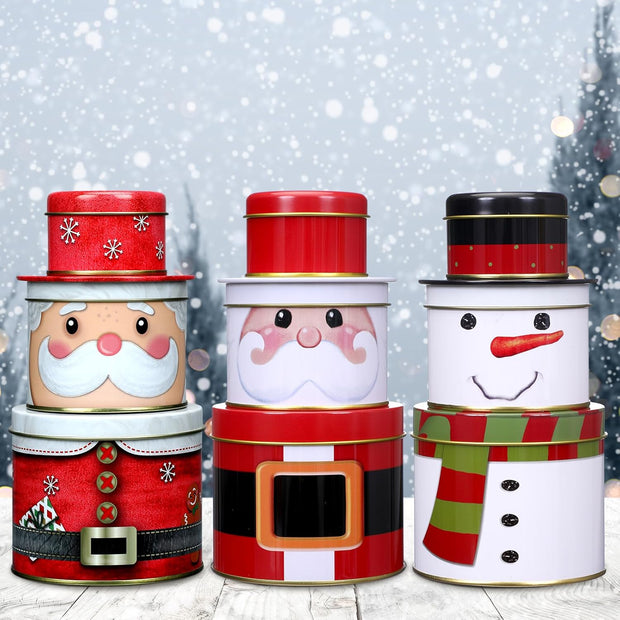 Christmas 3 Layer Tin Box - Small