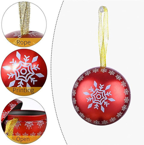 Christmas Ball Gift Tin Box