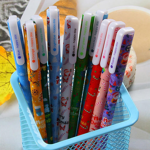 Christmas Color Pens - 10 Pieces | 0.5mm Fine Point Colored Pens - The Write Stuff