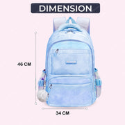 Star Theme Printed High School Backpacks for Teen Girls-18 Inches